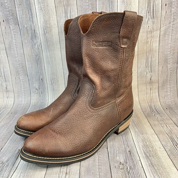 AdTec Men's Classic Western Boot 11.5 US Ranch Wellington Brown Leather 1552 - Picture 5 of 12